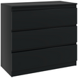 Black 3-drawer chest of drawers