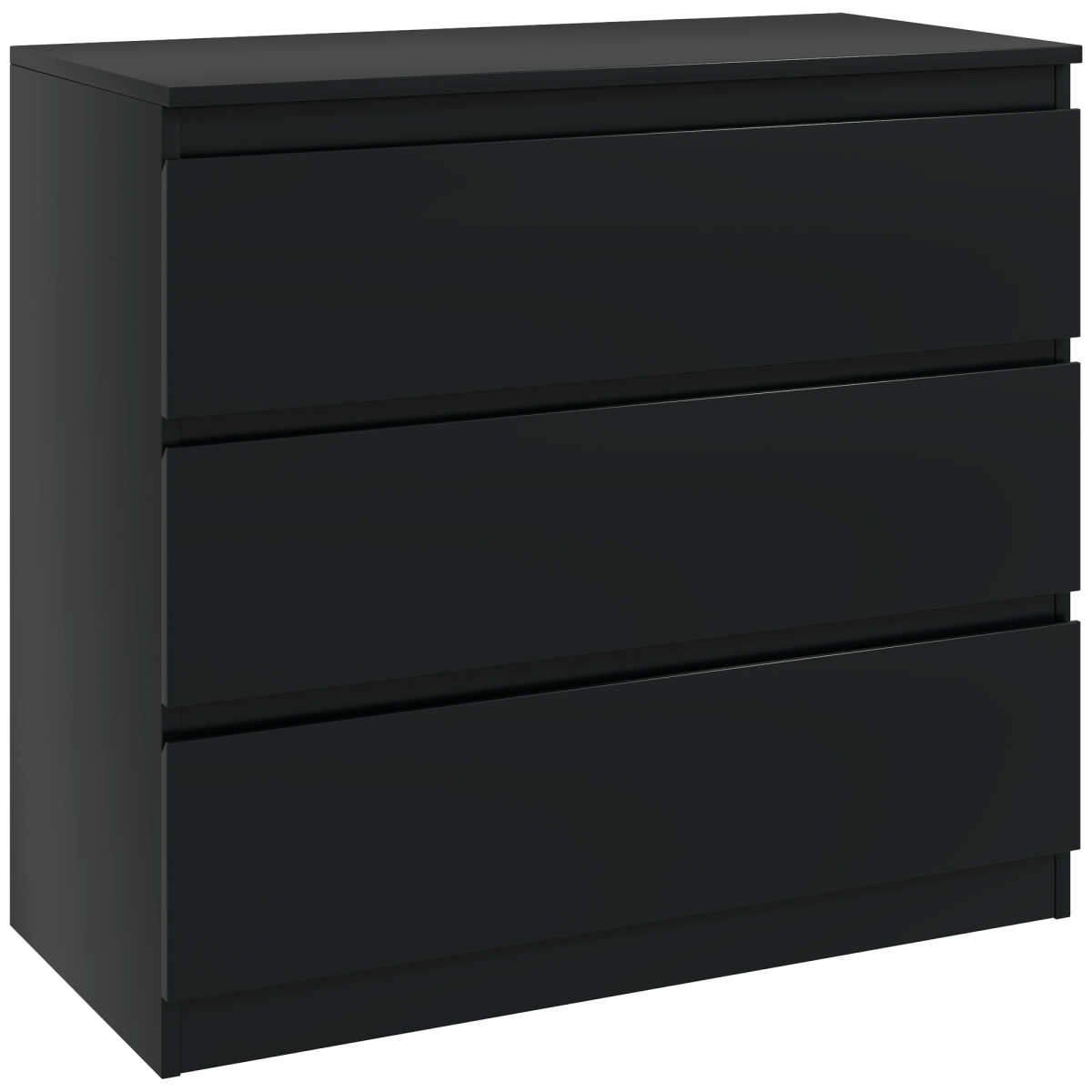 Black 3-drawer chest of drawers