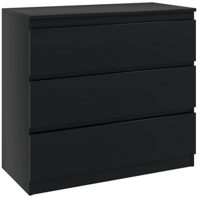 Black 3-drawer chest of drawers