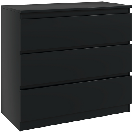 Black 3-drawer chest of drawers