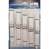 White Leather Watch Straps, Pack of 5 – 22mm