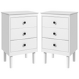 HOMCOM set of 2 white bedside tables