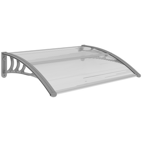 Clear polycarbonate door canopy