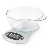 Salter 4-in-1 Digital Kitchen Scale with 1.8L Detachable Bowl – 5kg Capacity, Timer, Clock & Thermometer