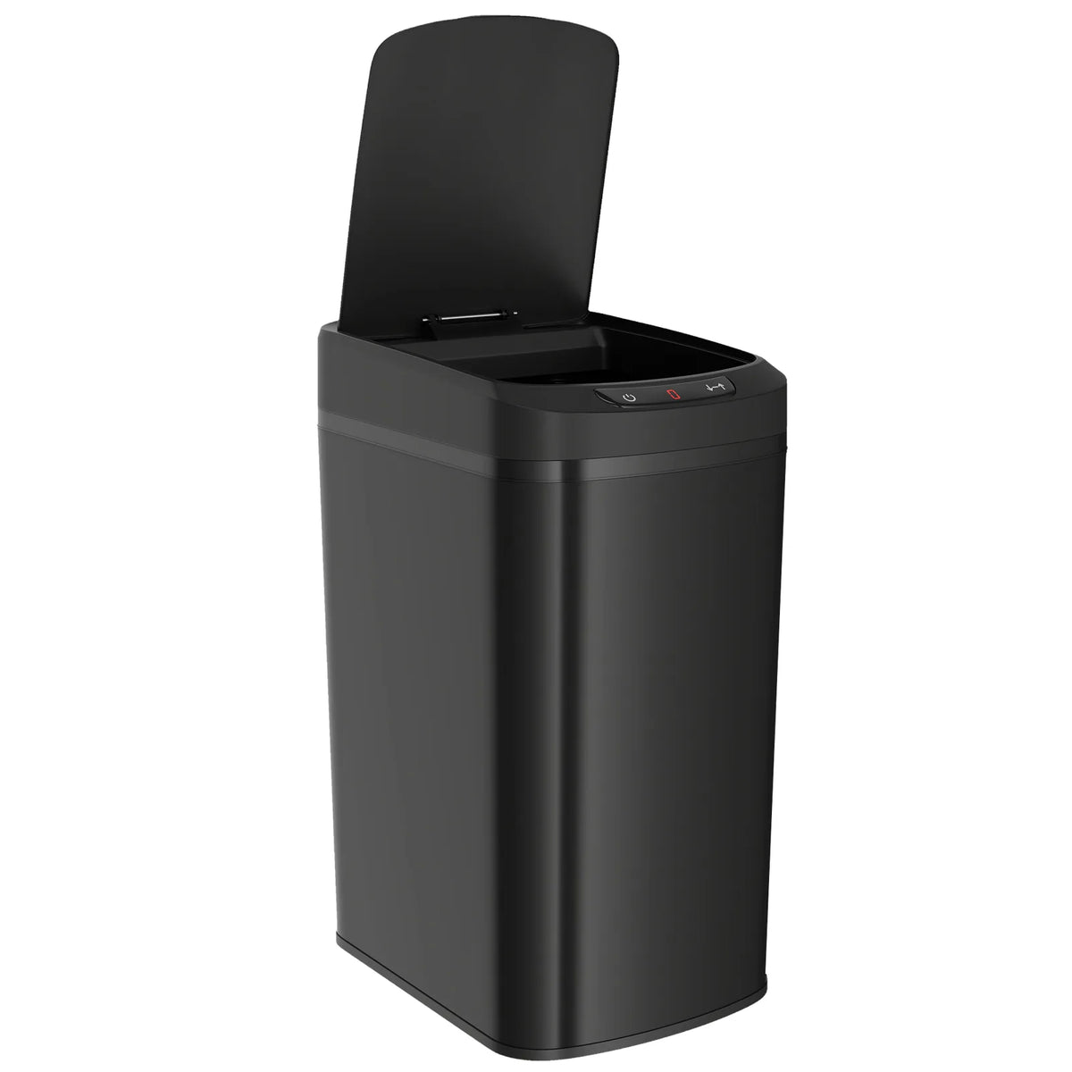 HOMCOM 12L Automatic Sensor Bin with Touchless Lid and Fingerprint-Resistant Stainless Steel – Kitchen Waste Bin, Black