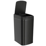 HOMCOM 12L Automatic Sensor Bin with Touchless Lid and Fingerprint-Resistant Stainless Steel – Kitchen Waste Bin, Black