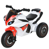 HOMCOM Kids Ride-On Police Bike with 3 Wheels, Music & Lights – Toddler Foot-to-Floor Trike, 18-36 Months
