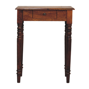 Artisan chestnut turned leg writing desk