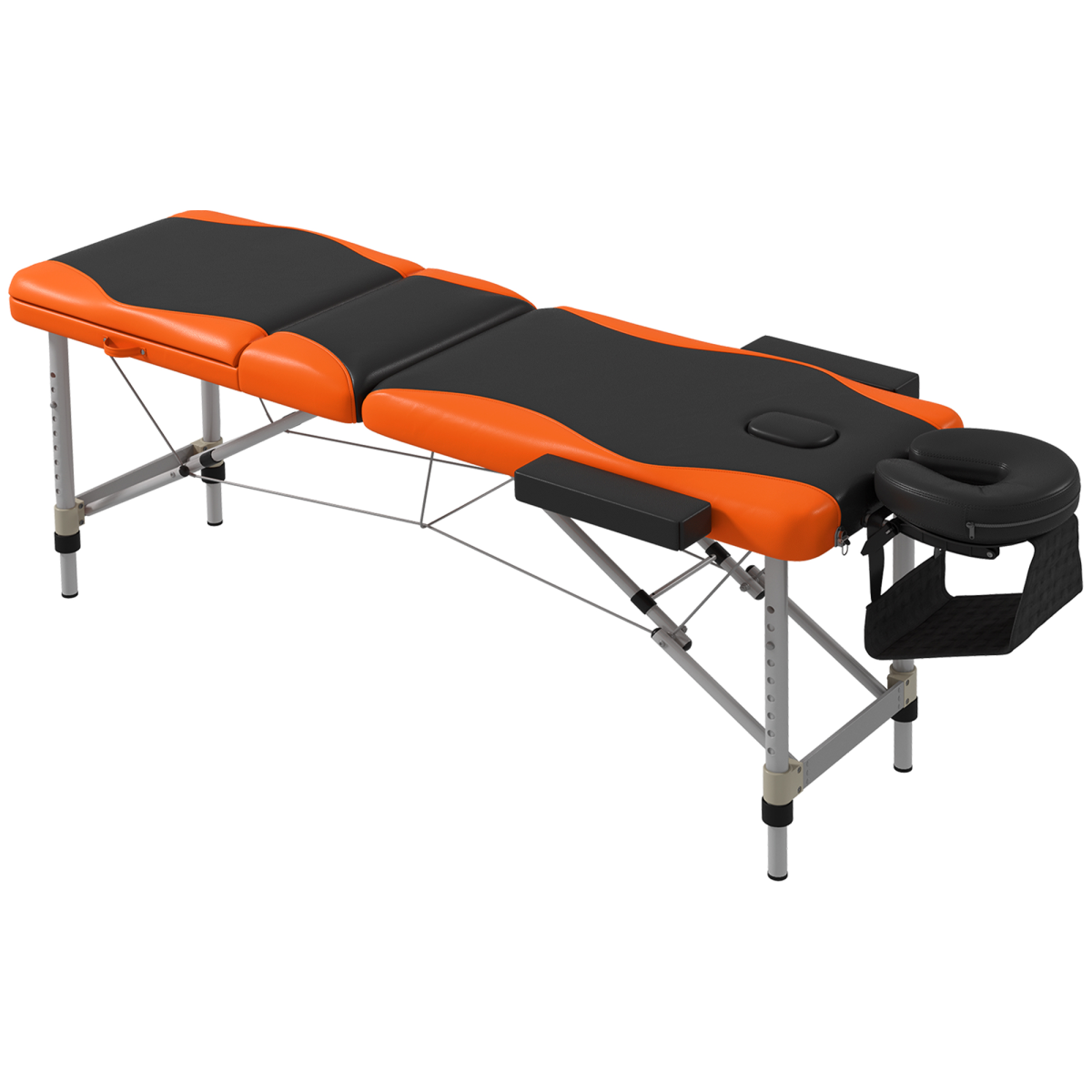 HOMCOM portable folding massage table orange