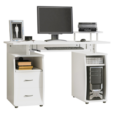 HOMCOM white computer workstation