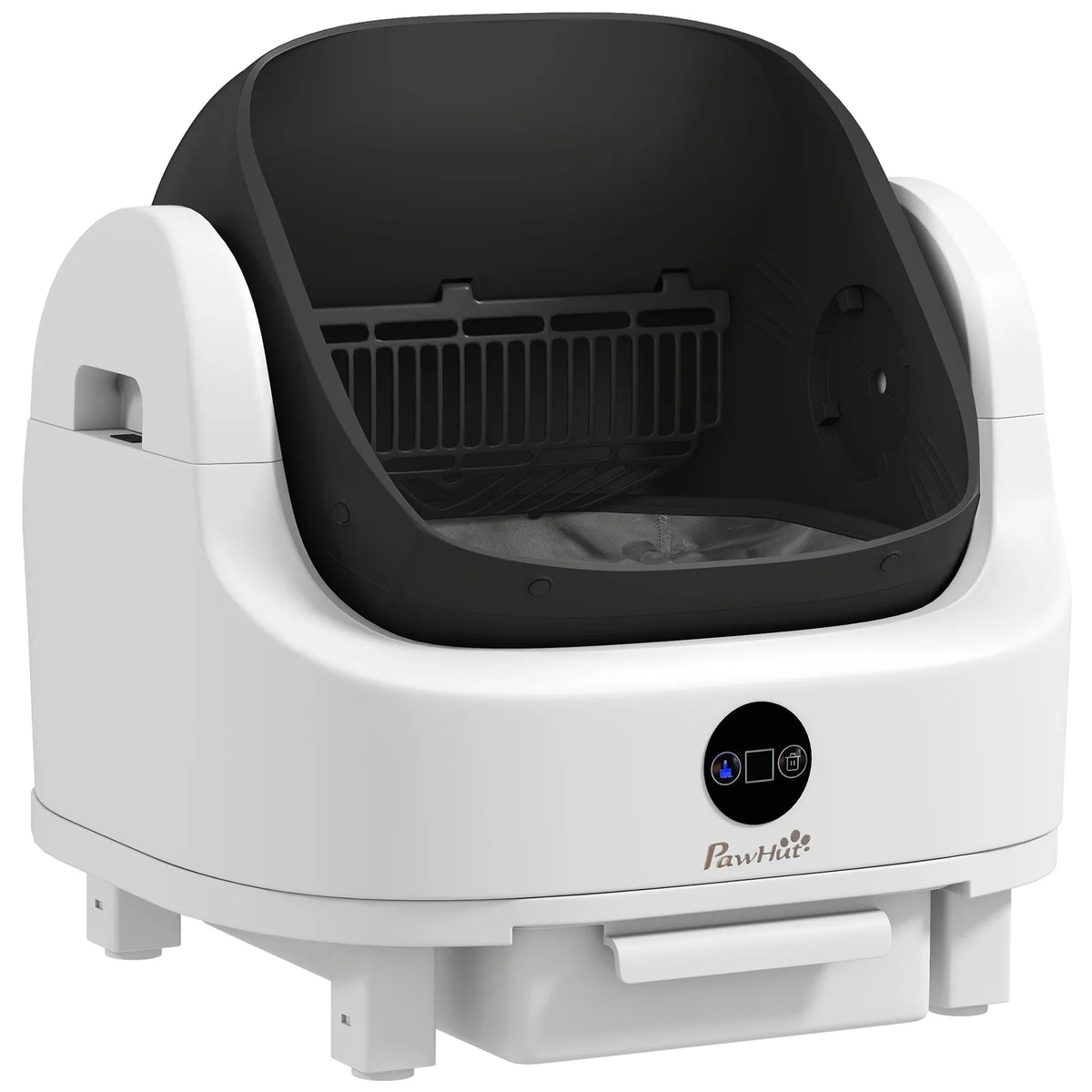 PawHut Self-Cleaning Cat Litter Tray with Top Opening, Infrared Sensors and 8L Waste Bin – Quiet, Automatic