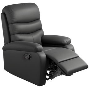 HOMCOM black manual recliner armchair