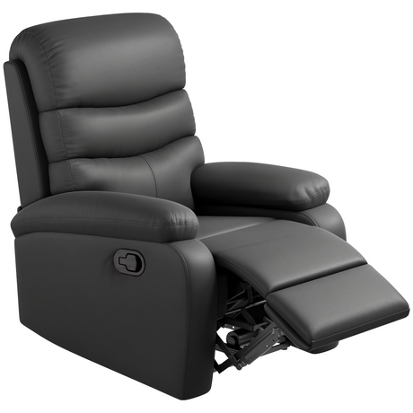 HOMCOM black manual recliner armchair