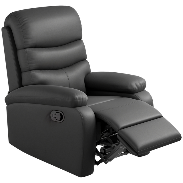 HOMCOM black manual recliner armchair