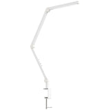 HOMCOM LED Desk Lamp with Clamp & Swing Arm, 2 Colour Modes, 5 Brightness Levels – Study Task Light, White