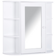 Bathroom mirror cabinet with side shelves