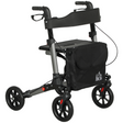 HOMCOM silver rollator walker