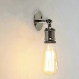 LEDSone Vintage Indoor Wall Light with Galvanised Iron Body & E27 Fitting – Retro Sconce, Satin Nickel