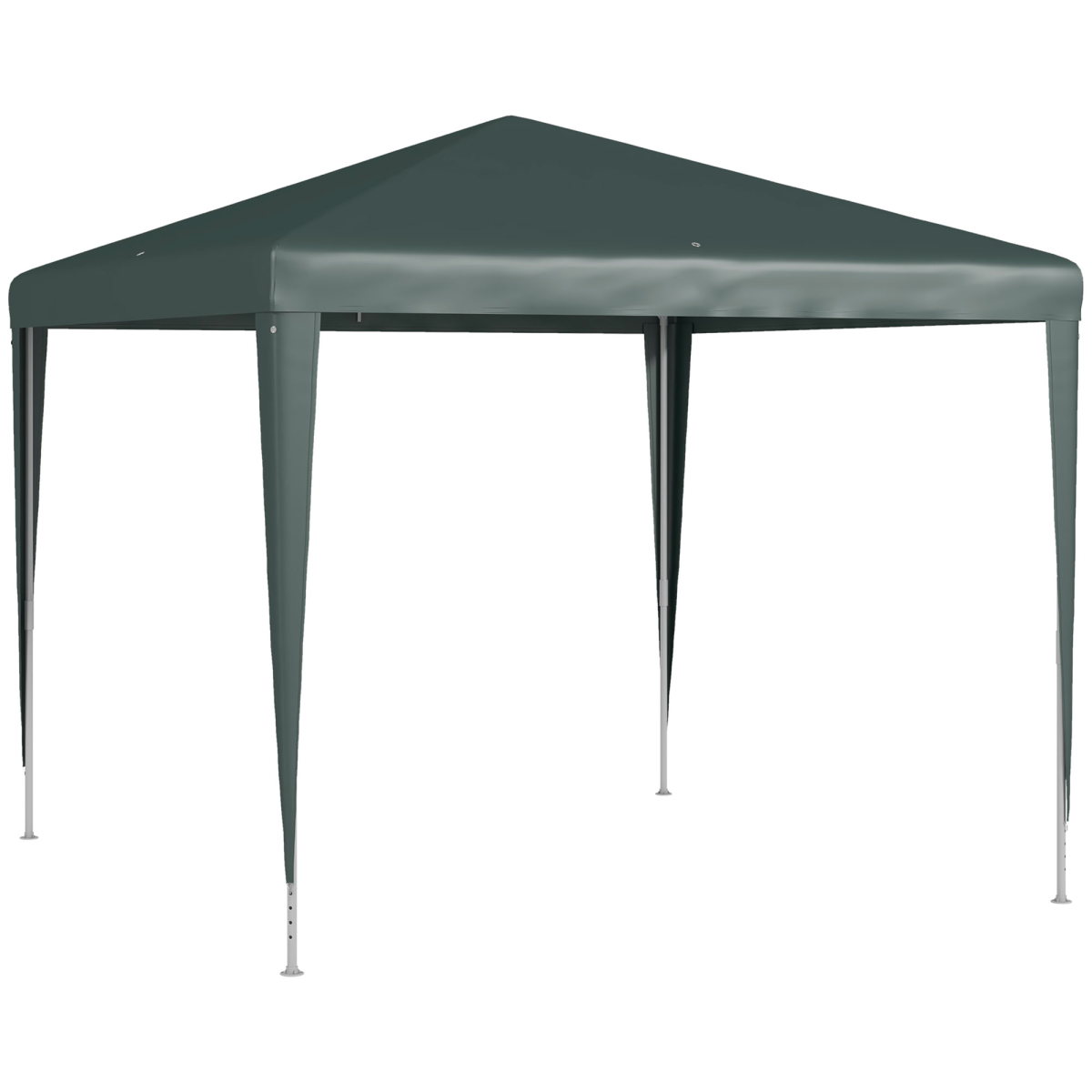 Outsunny Garden Gazebo Marquee Party Tent with Steel Frame, Ground Stakes and Guy Ropes – 2.7 x 2.7m, Green