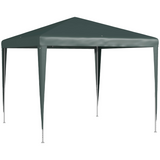 Outsunny Garden Gazebo Marquee Party Tent with Steel Frame, Ground Stakes and Guy Ropes – 2.7 x 2.7m, Green