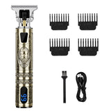 Cordless Hair Clippers & Beard Trimmer Kit with LCD Display, USB Charging & 4 Limit Combs – Ceramic Blade