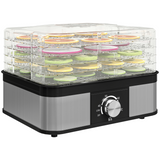 HOMCOM 5 Tier Food Dehydrator, 245W with Adjustable Temperature for Drying Fruit, Meat & Vegetables, Black