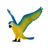 Mojo Blue Macaw Parrot Figurine, Hand-Painted Realistic Bird Toy
