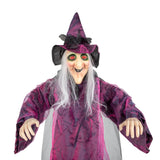 Life Size Talking Hanging Witch, 71in Halloween Decoration with Touch Sensor Sound & Light – Battery Powered