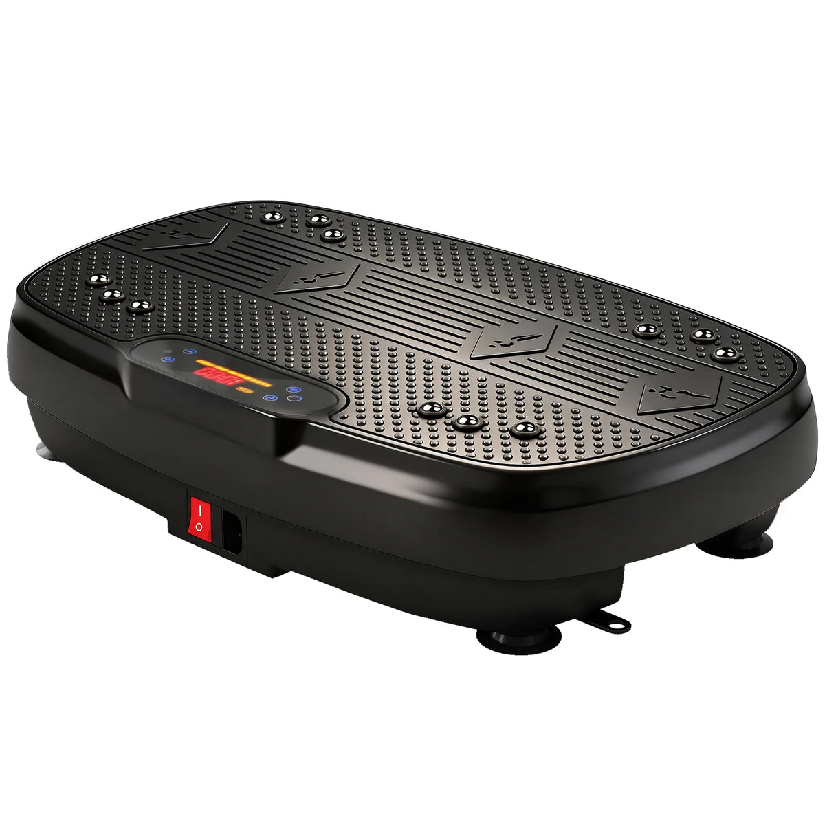 SPORTNOW Vibration Plate with 120 Speed Levels, 5 Programmes & Resistance Bands – Quiet Home Workout Machine