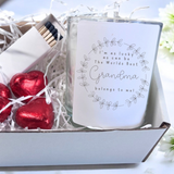 Aye Do Gifts Best Grandma Candle Gift Set with Chocolates & Matches – Birthday or Christmas Gift for Nana