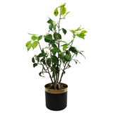 Artificial Banyan Bonsai Ficus Tree, 60cm in Plastic Pot with Gravel – Wired Stems, Low-Maintenance Décor