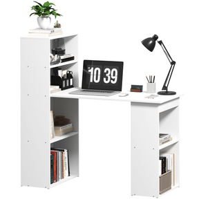 White computer desk with hutch