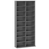 HOMCOM 640 CD Storage Tower with 14 Adjustable Shelves – Tall Narrow DVD and Media Rack, Grey