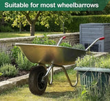 14 Inch 3.50-8 Solid PU Wheelbarrow Wheel – Puncture-Proof Heavy Duty Tyre for Handcarts, Black