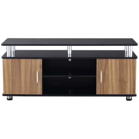 Black and walnut TV cabinet