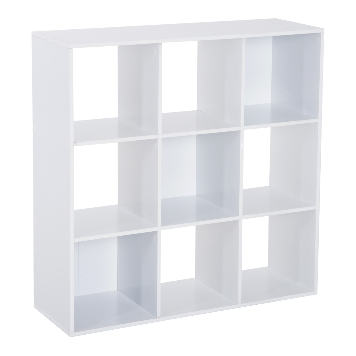 9 Cube Storage Unit Bookcase with Display Shelves, Chipboard – Versatile Home Organiser, White