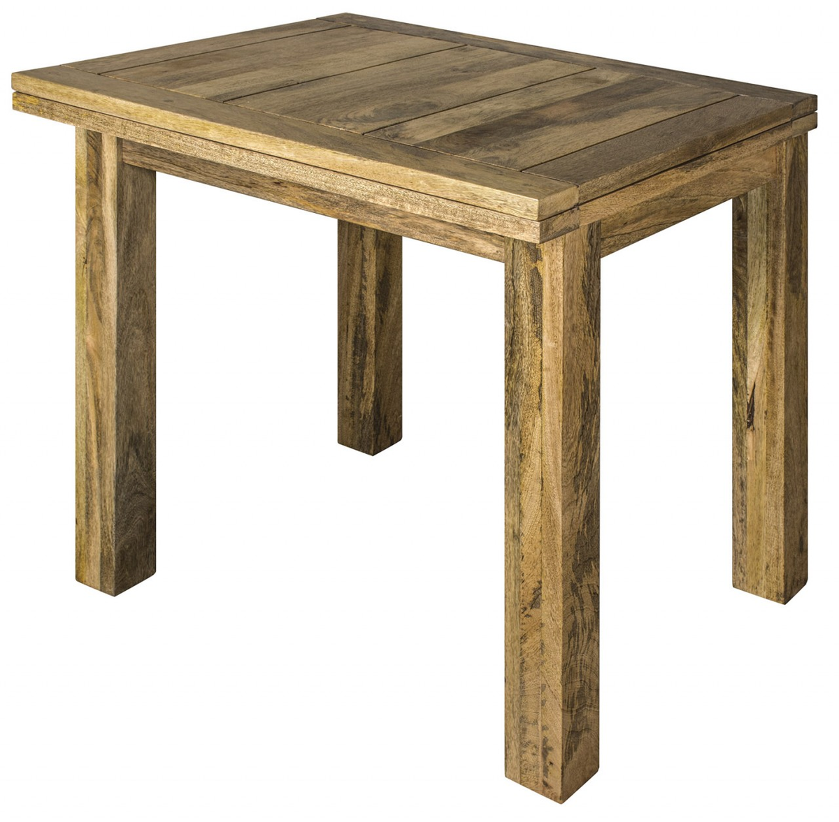 Artisan Furniture Solid Wood Granary Butterfly Extending Dining Table – Seats 2 to 6, Hand-Distressed Finish, Beige