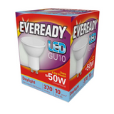 Eveready 4.7W GU10 LED Bulbs, 50W Equivalent, 320lm Daylight 6,500K – Non-Dimmable, Pack of 5