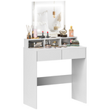 HOMCOM white dressing table with LED mirror