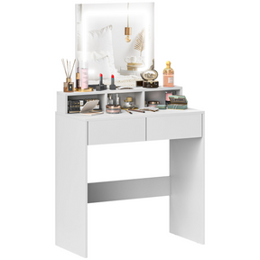HOMCOM white dressing table with LED mirror