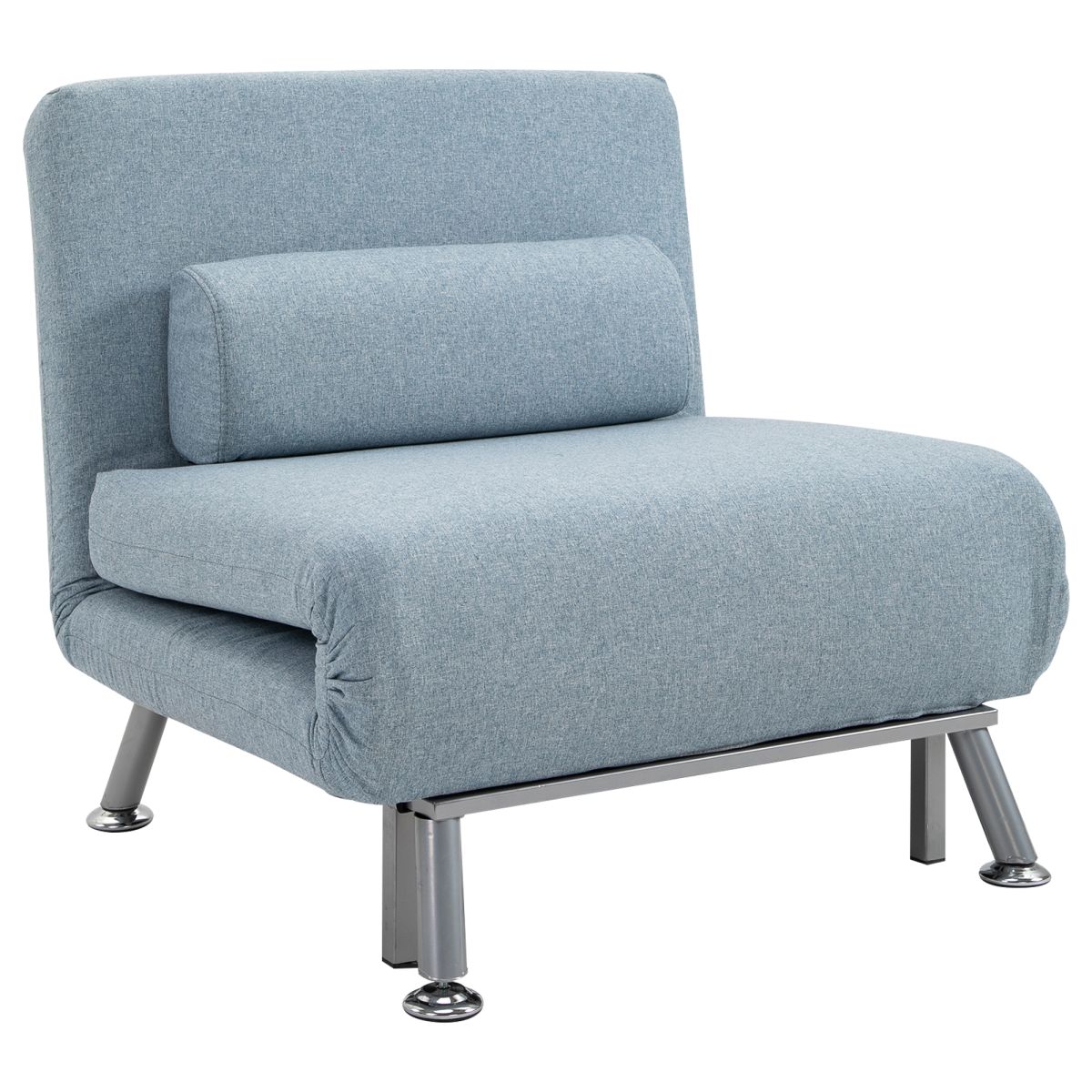 HOMCOM blue single folding sofa bed chair