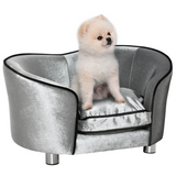 Pawhut Modern Dog Sofa Bed with Removable Cushion & Storage Pocket – Pet Lounge for Small Dogs and Cats