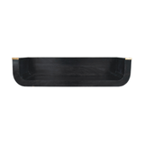 Artisan Furniture Solid Wood Indira Floating Console Table with Open Slot – Wall Mounted, Ash Black