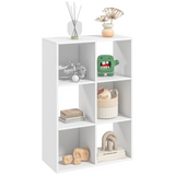 6 Cube Storage Cabinet Bookcase – Organiser Shelves for Home, Office or Study, White