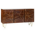 Extra large sideboard with dark gold inlay
