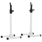 HOMCOM Heavy Duty Adjustable Squat Rack Barbell Stand, 12 Height Levels, 150kg Load – Home Gym Weight Rack