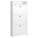 White 3-drawer shoe cabinet