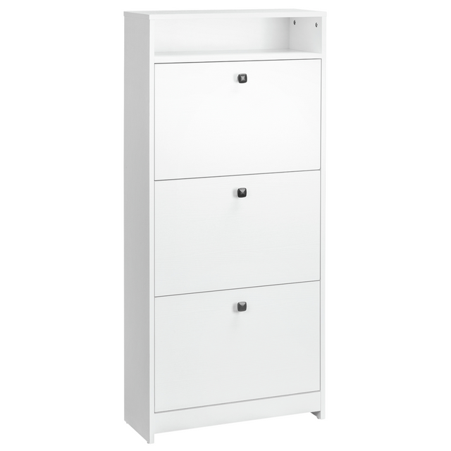 White 3-drawer shoe cabinet