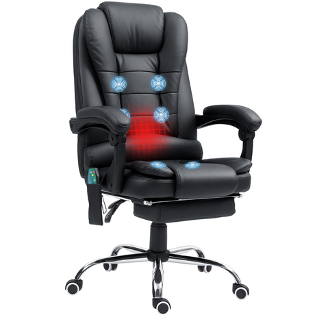 Vinsetto heated massage office chair black