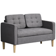 HOMCOM grey compact loveseat with storage